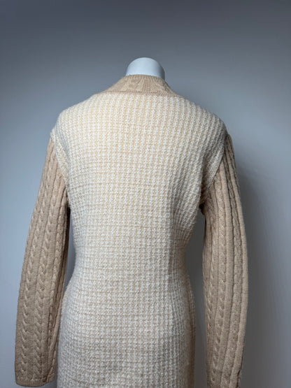 Vintage Courreges Paris Wool Dress 38/M Beige Brown