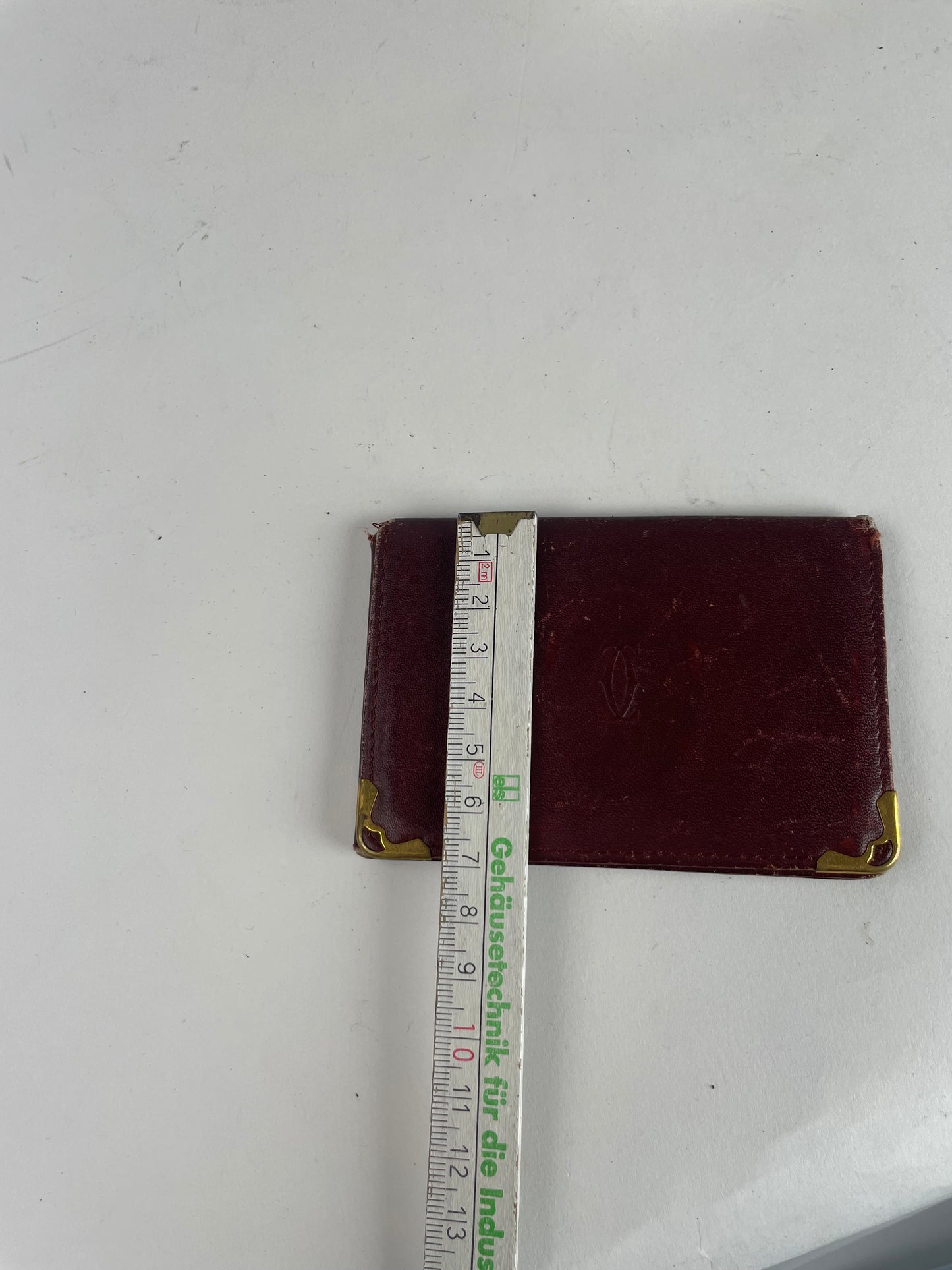 Vintage Cartier Leather Card Holder burgundy