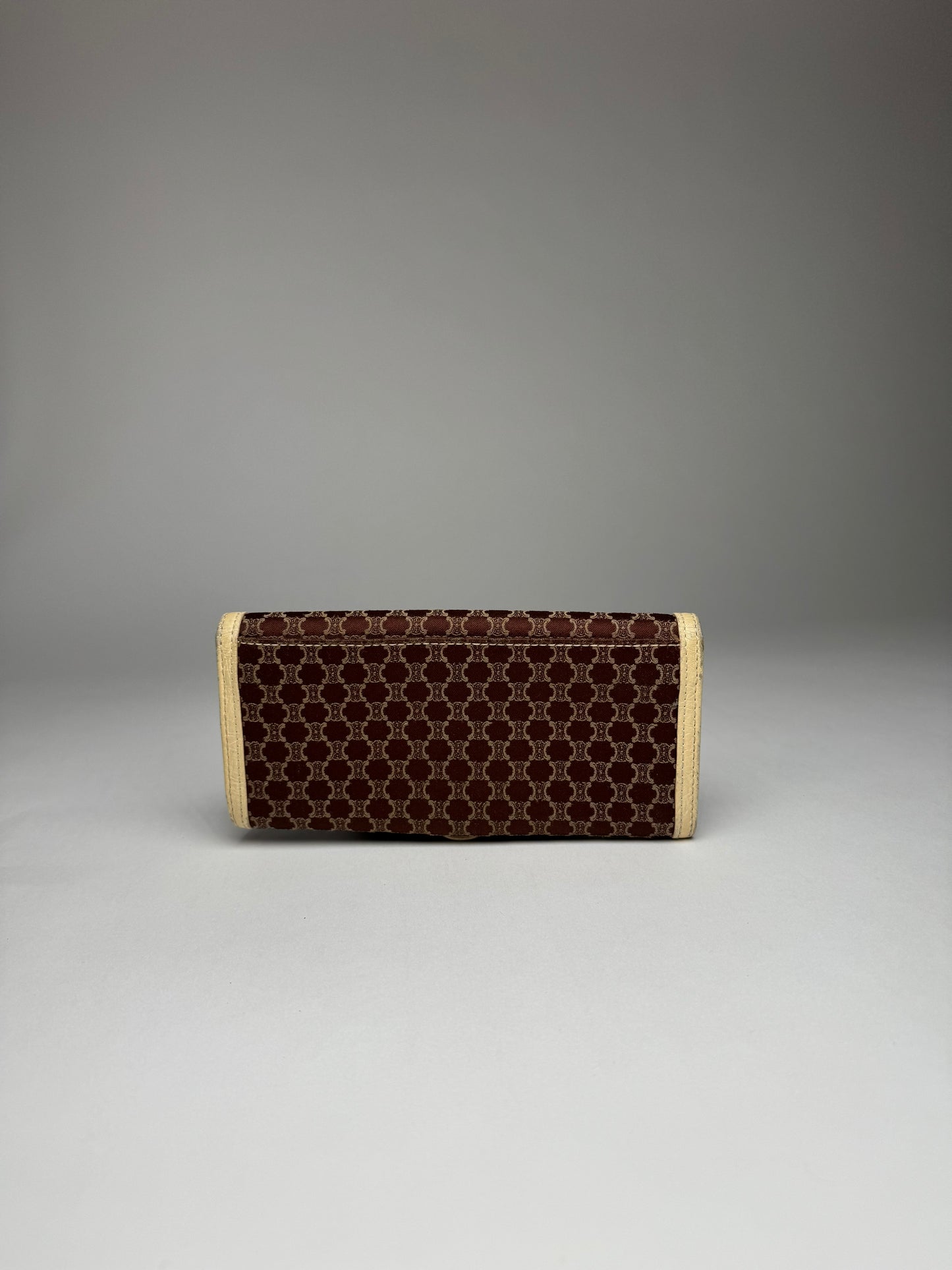 Vintage Celine Leather Canvas Monogram Wallet