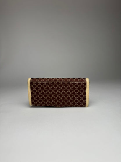 Vintage Celine Leather Canvas Monogram Wallet