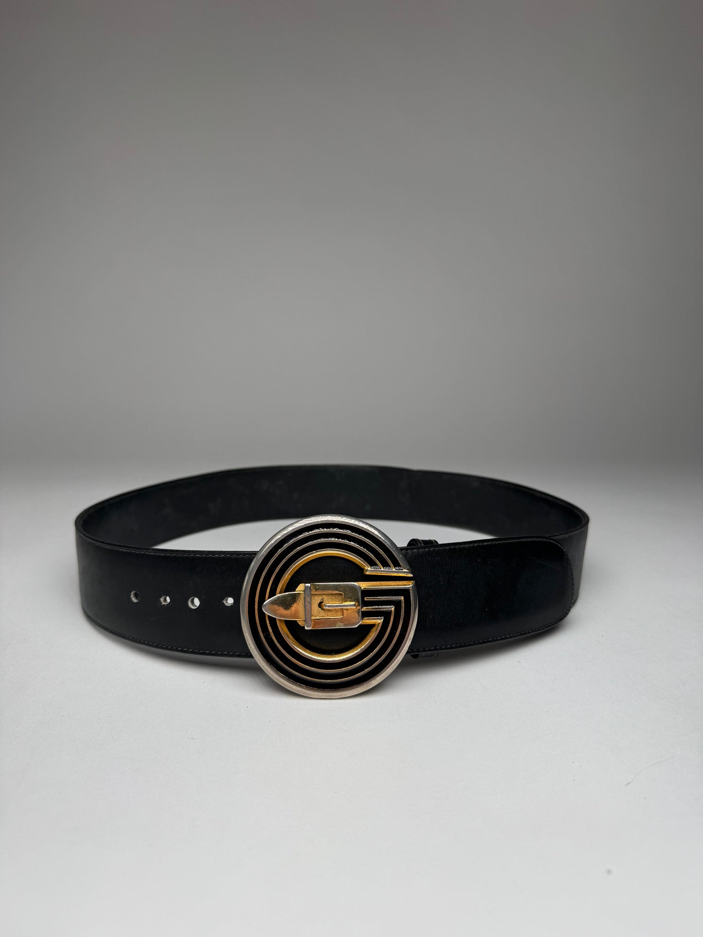 Vintage Gucci Leather Belt Black