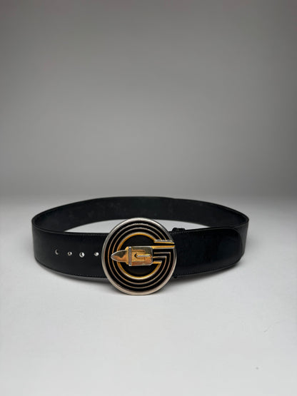 Vintage Gucci Leather Belt Black