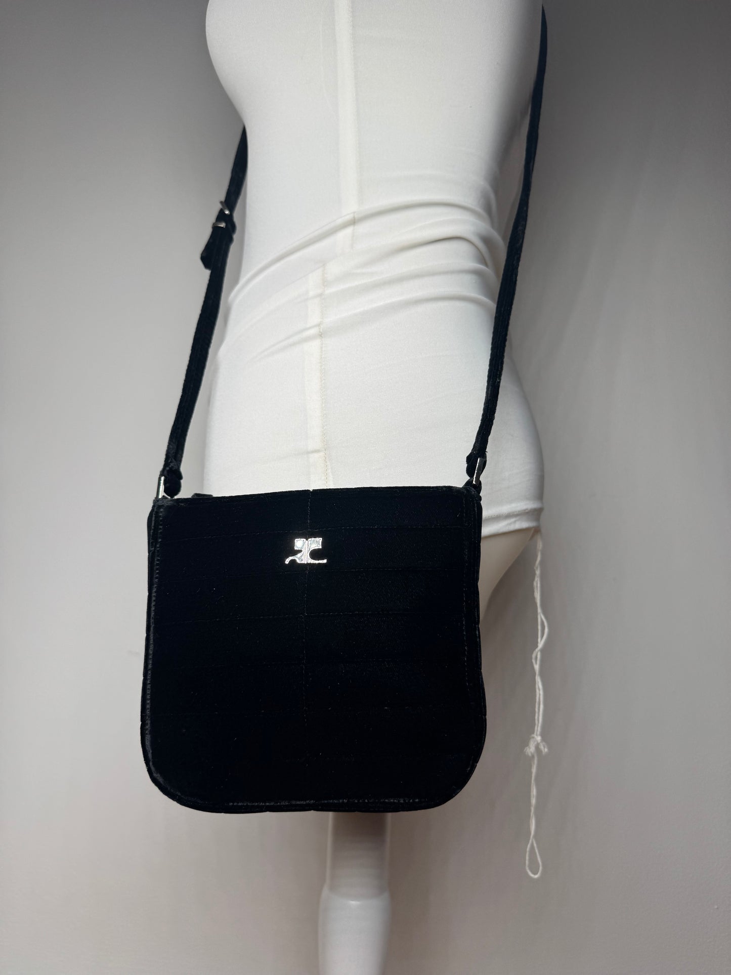 Sac bandoulière Courrèges vintage noir
