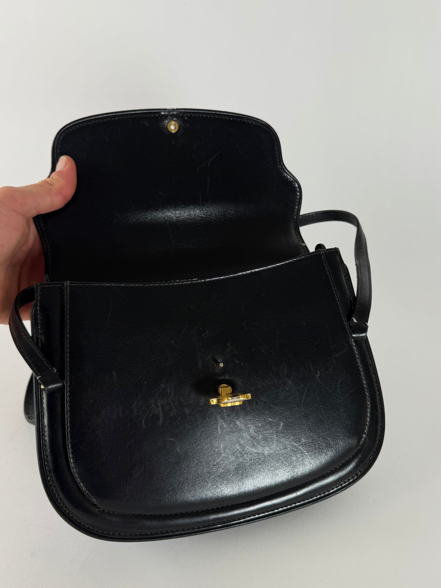 Vintage Gucci Leather Bag Black