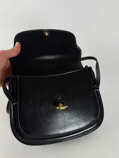 Vintage Gucci Leather Bag Black