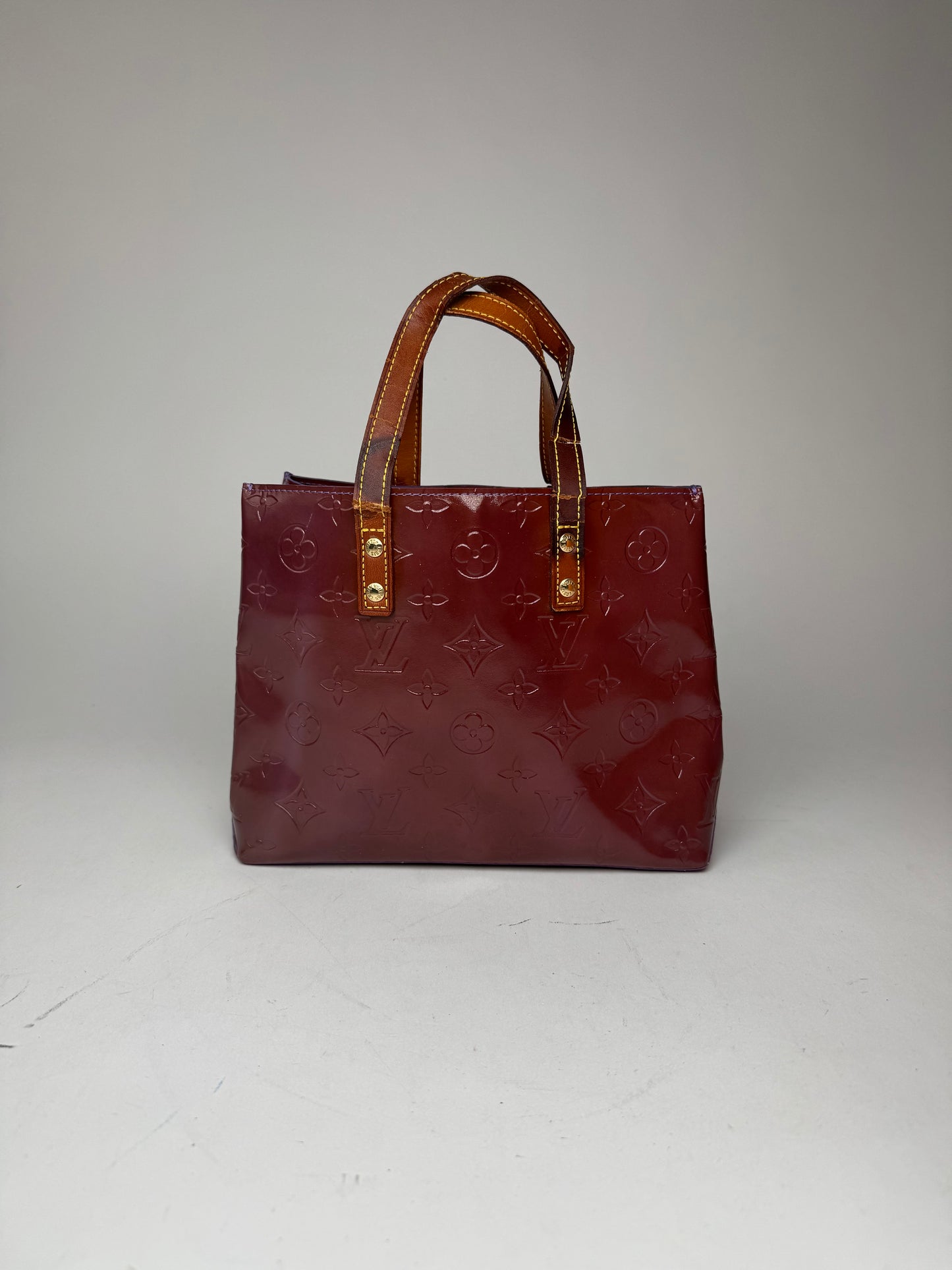 Vintage Louis Vuitton Vernis Leather Shopper Bag Purple