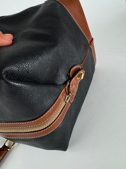 Vintage Celine Paris Triomphe Weekender Travel Bag Black Brown