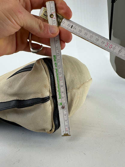 Vintage Chloe Alison leather Shopper Bag beige black