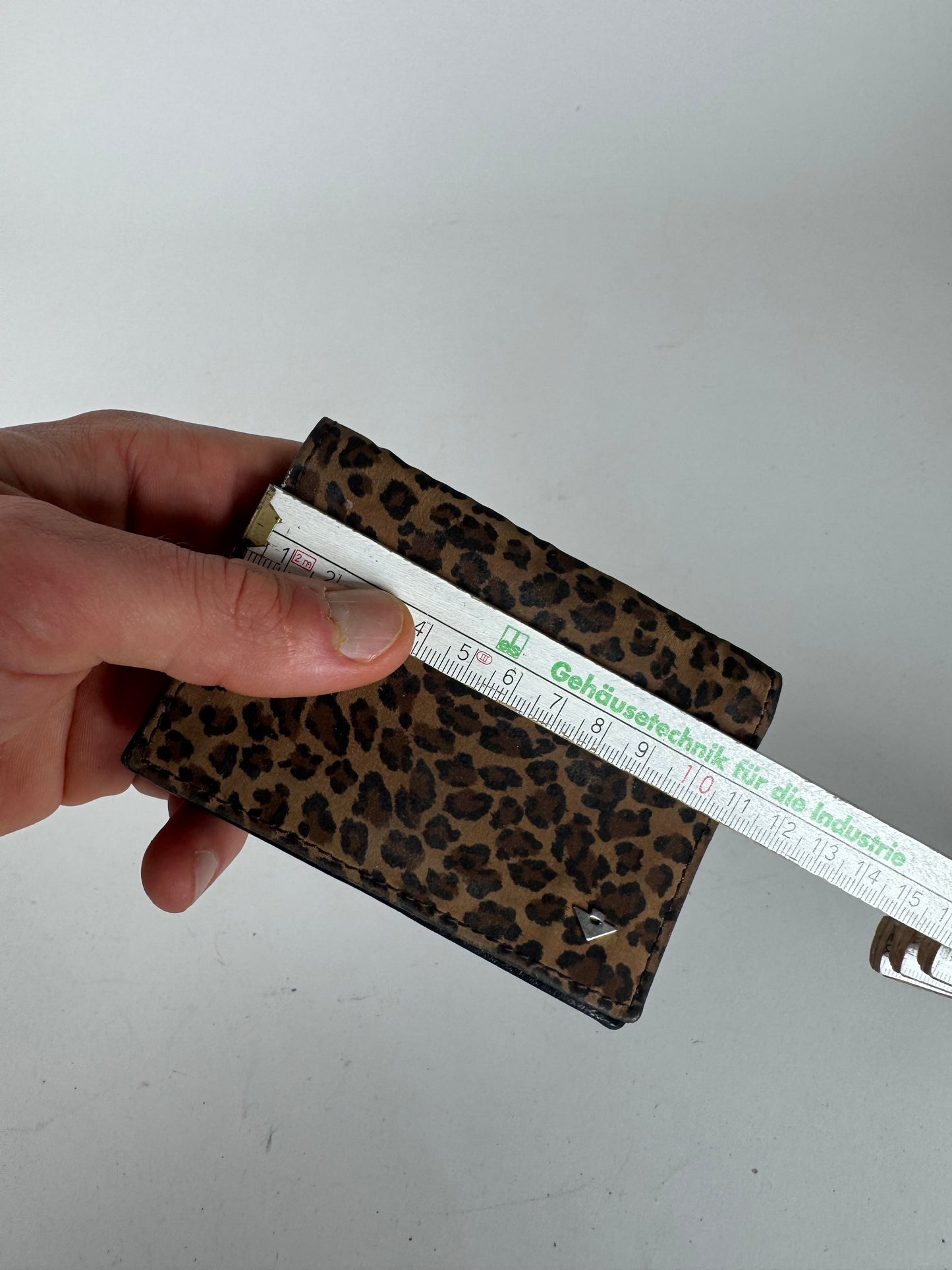 Vintage Bottega Veneta Canvas Card Holder Leopard