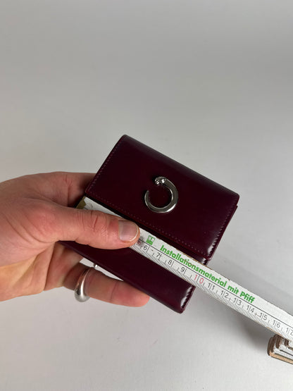 Vintage Cartier Panthere Latent Leather Wallet burgundy