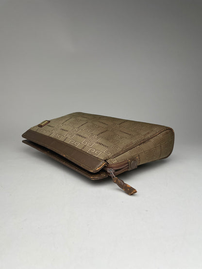 Vintage Givenchy GV3 Monogram Clutch Brown