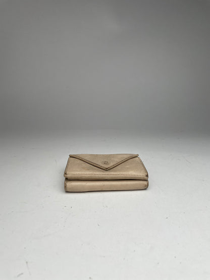 Vintage Balenciaga Leather Card Holder Beige