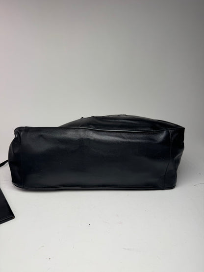 Vintage Stella Mc Cartney Vegan Leather Logo Shopper black