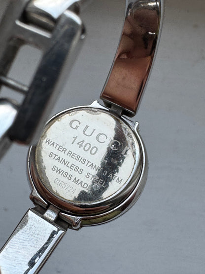Vintage Gucci Horsebit Steel Watch Silver