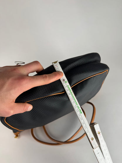 Vintage Yves Saint Laurent 2Way leather Shopper bag black brown