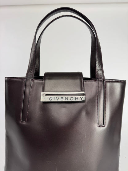 Vintage Givenchy Antigona Patent Leather Bag brown