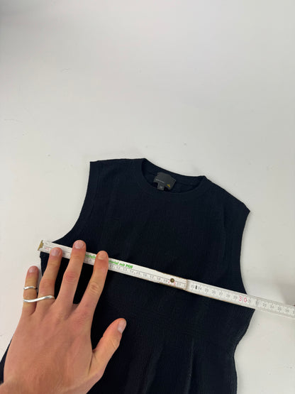 Vintage Fendi Monogram wool Dress Black 38/M