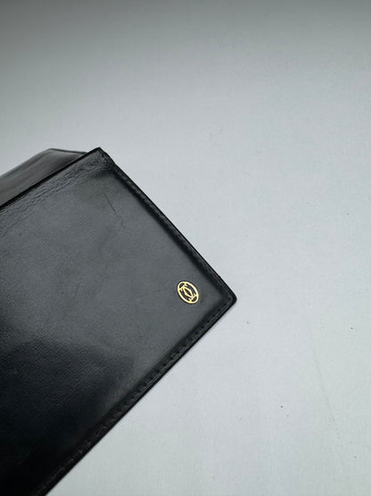 Vintage Cartier Patent Leather Card Holder Black