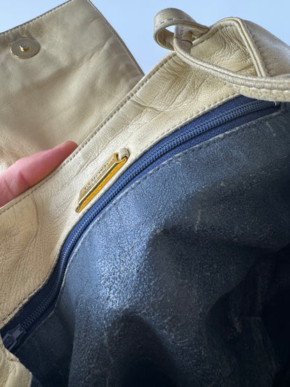 Vintage Loewe Madrid Amazona Leather Bag Beige