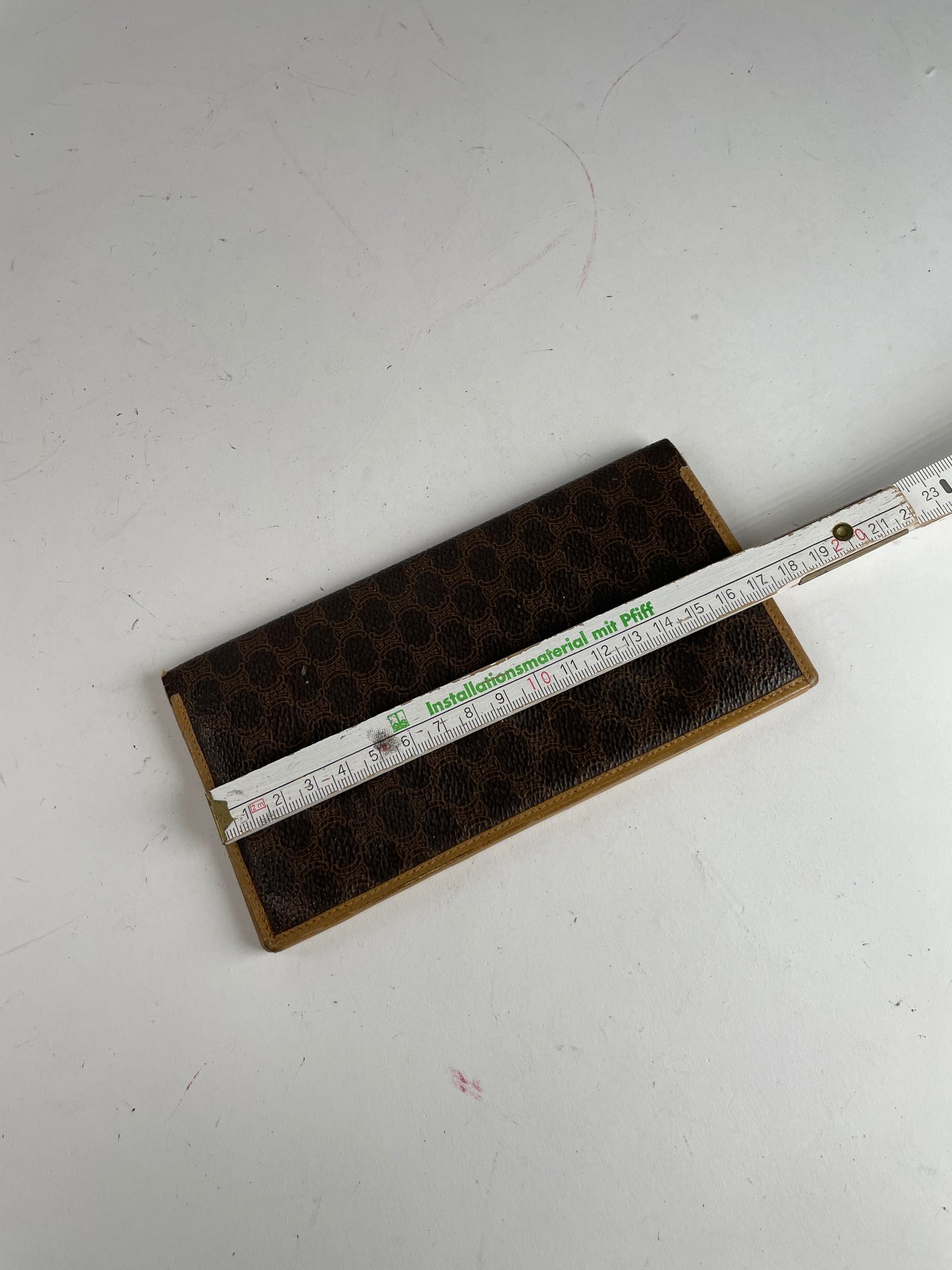 Vintage Celine Paris Leather Monogram ID holder