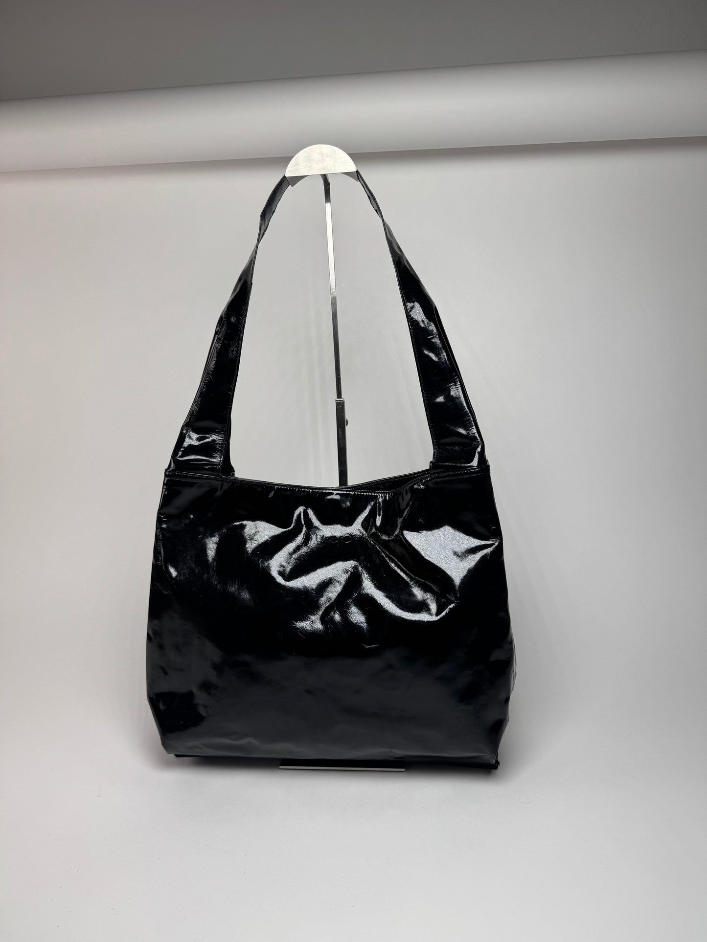 Vintage Gucci Tom Ford Patent Leather Shoulder Bag Black