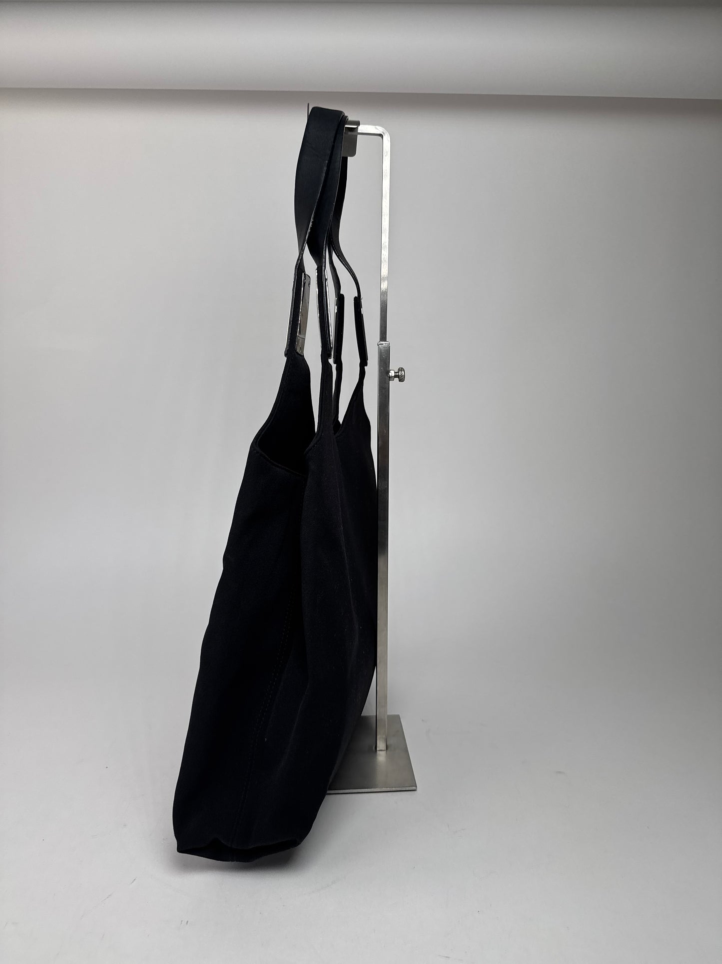 Vintage  Salvatore Ferragamo Leather / Canvas Bag Black