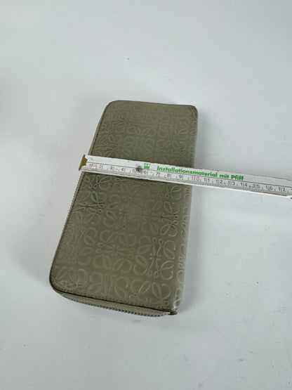 Vintage Loewe Madrid Monogram Leather Wallet grey