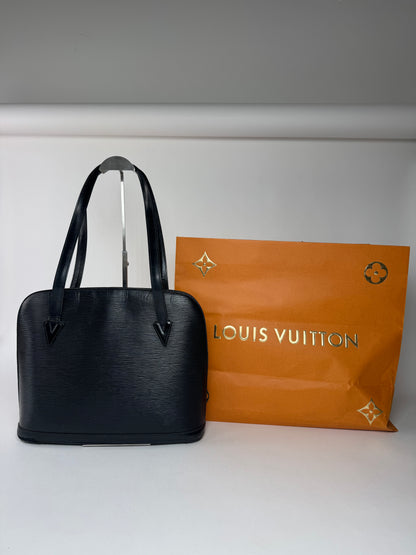 Vintage Louis Vuitton ALMA PM EPI Leather Bag Black