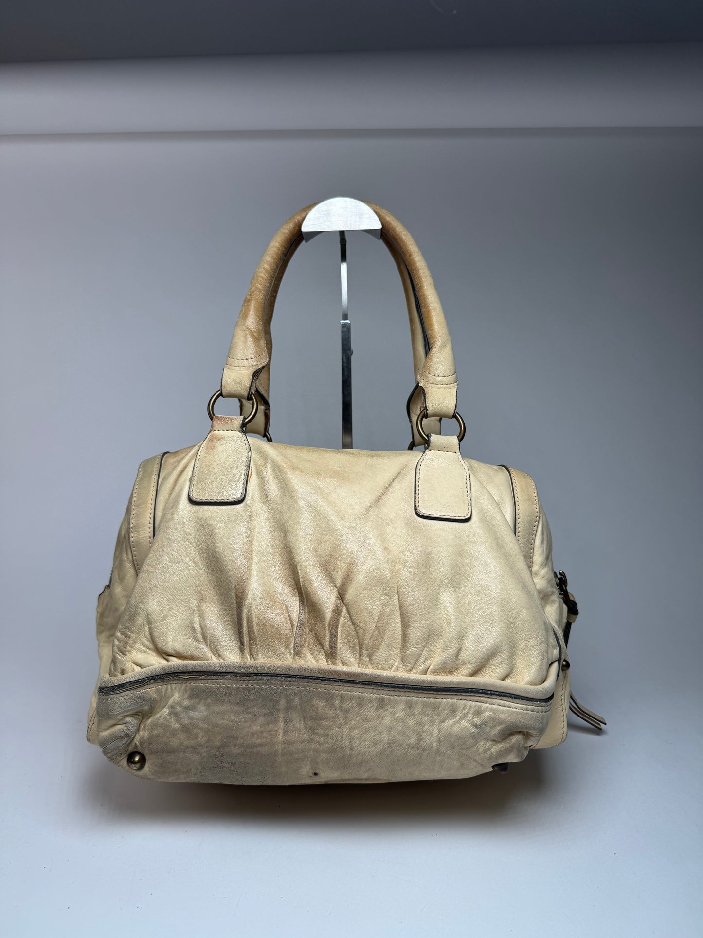 Vintage Chloe Leather Bag Beige