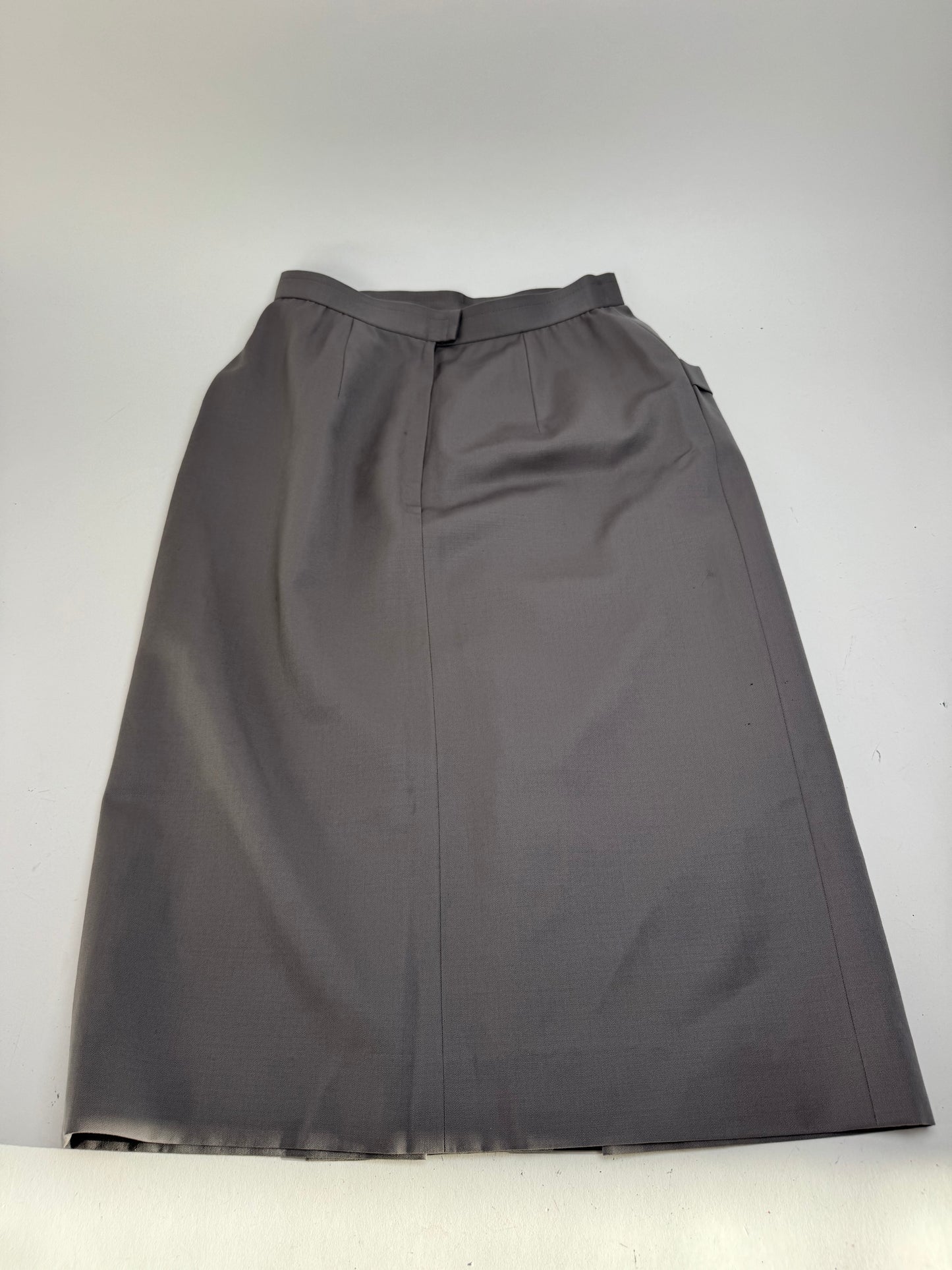 Vintage Dior Wool Skirt Grey M
