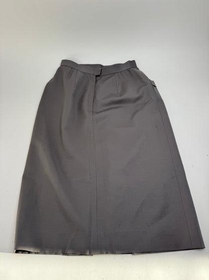 Vintage Dior Wool Skirt Grey M
