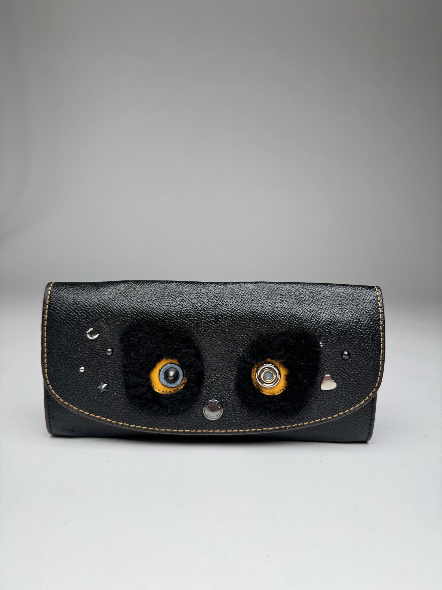 Vintage Coach Leather Wallet Black