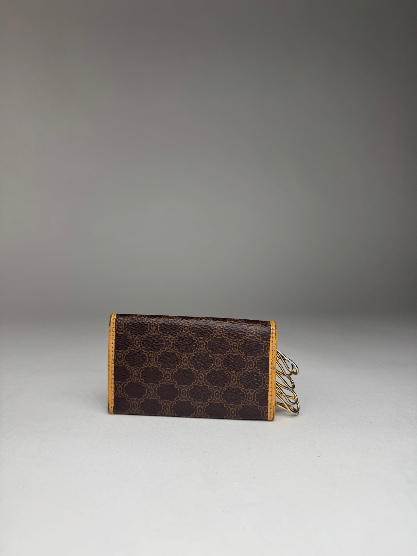 Vintage Celine Paris Leather Monogram Key Holder