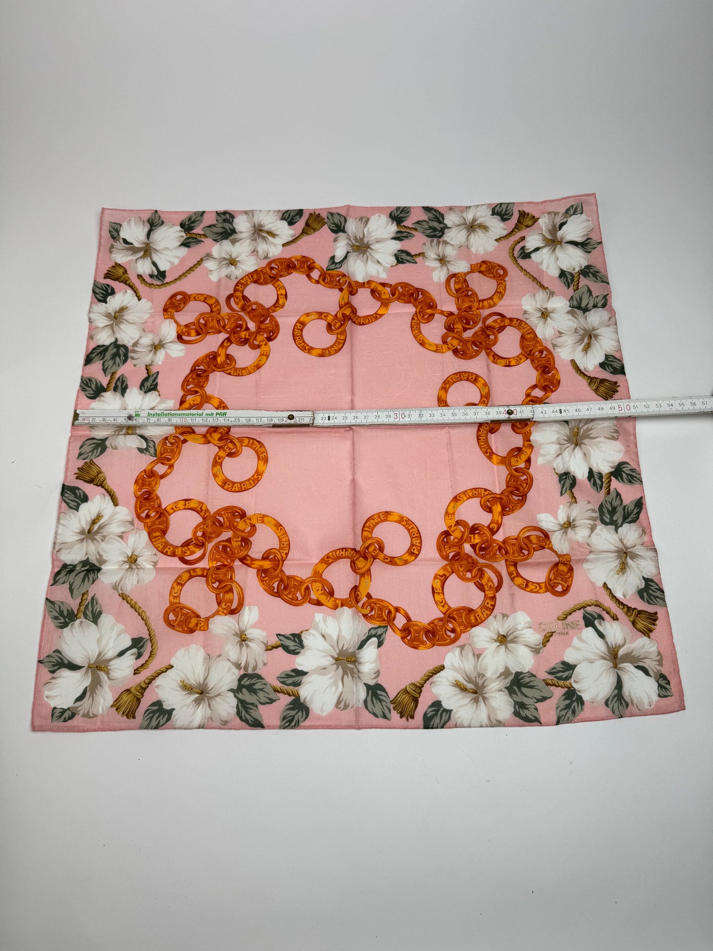 Vintage Celine Paris Silk/Canvas Scarf