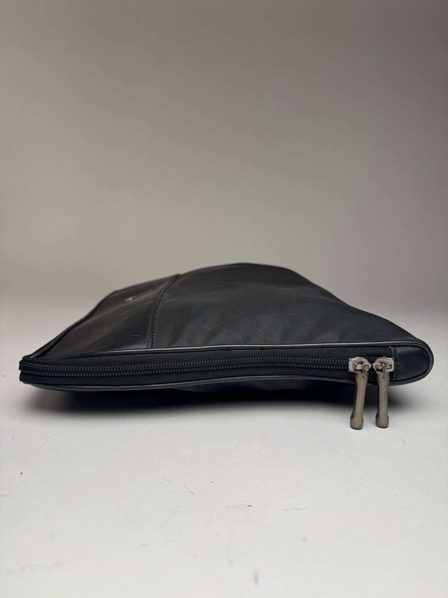 Vintage Celine Paris Leather Clutch Black