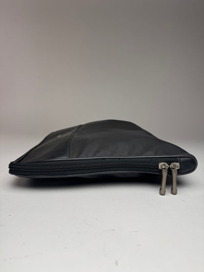 Vintage Celine Paris Leather Clutch Black