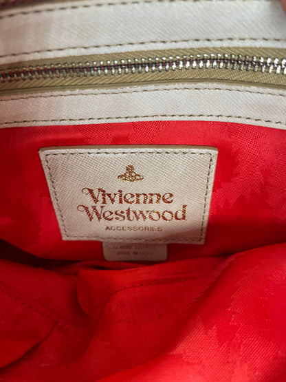 Vintage Vivienne Westwood 2Way Opio Safiano Leather Bag Beige