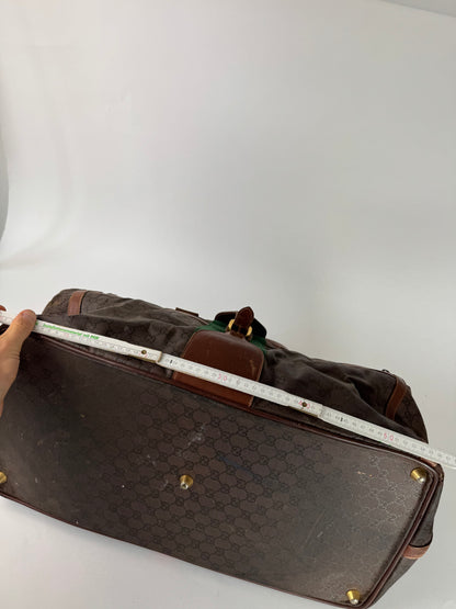 Vintage Gucci Duffel Bag / Travel Bag Monogram Brown