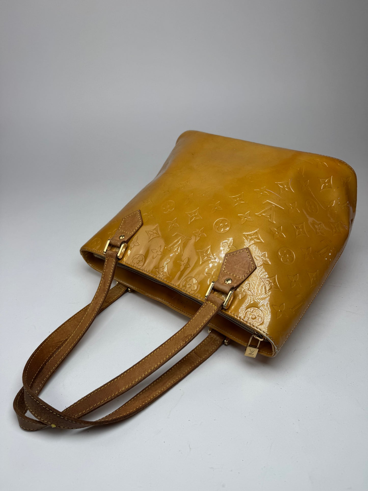 Vintage Louis Vuitton Vernis Leather Bag Yellow