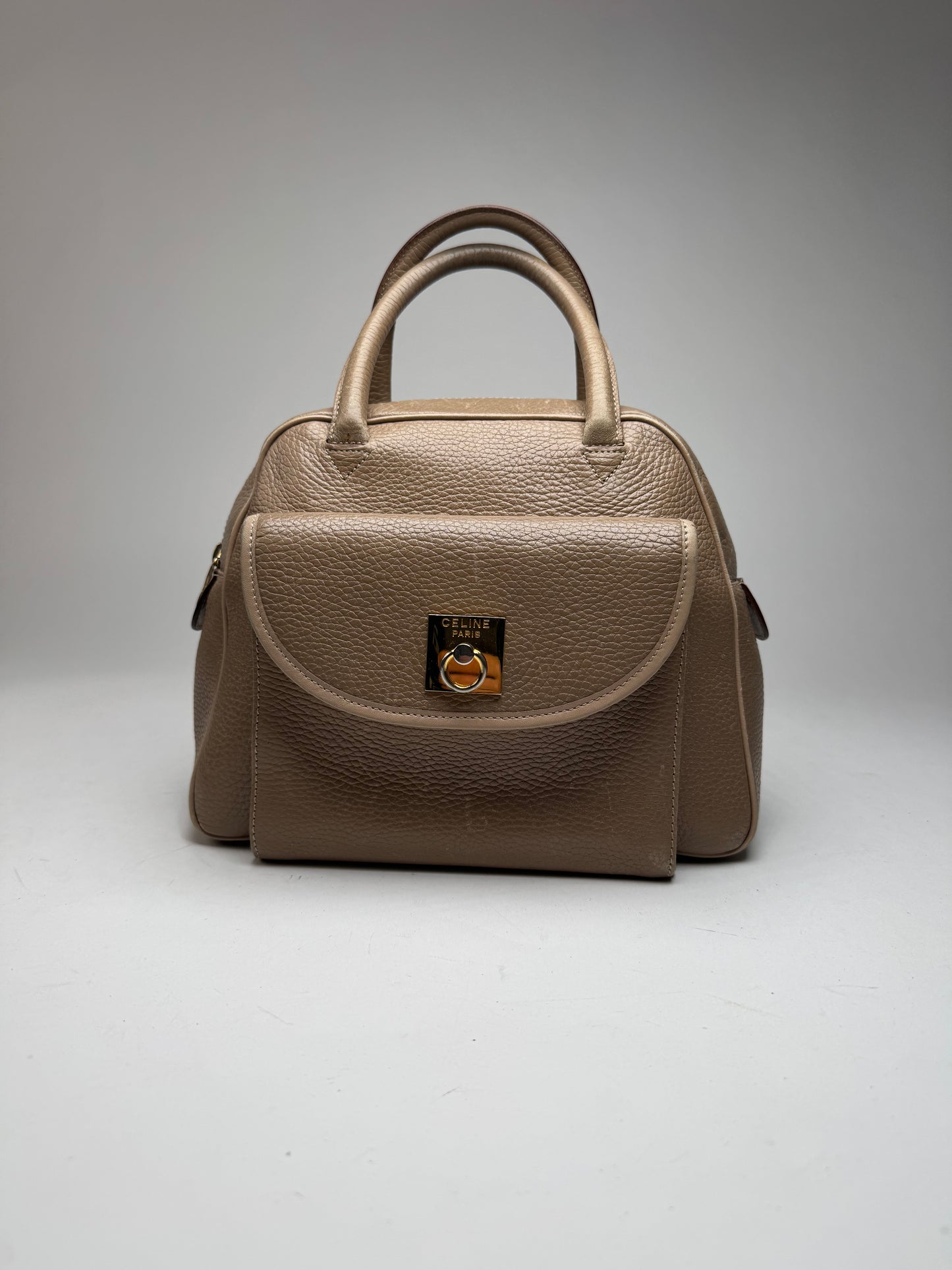 Vintage Celine Paris Leather Bag Lightbrown