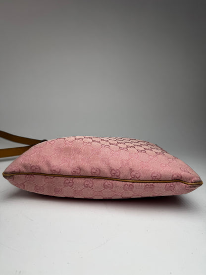 Vintage Gucci Monogram Shoulder Bag pink