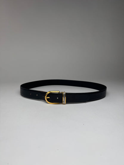 Vintage Givenchy Leather Belt black