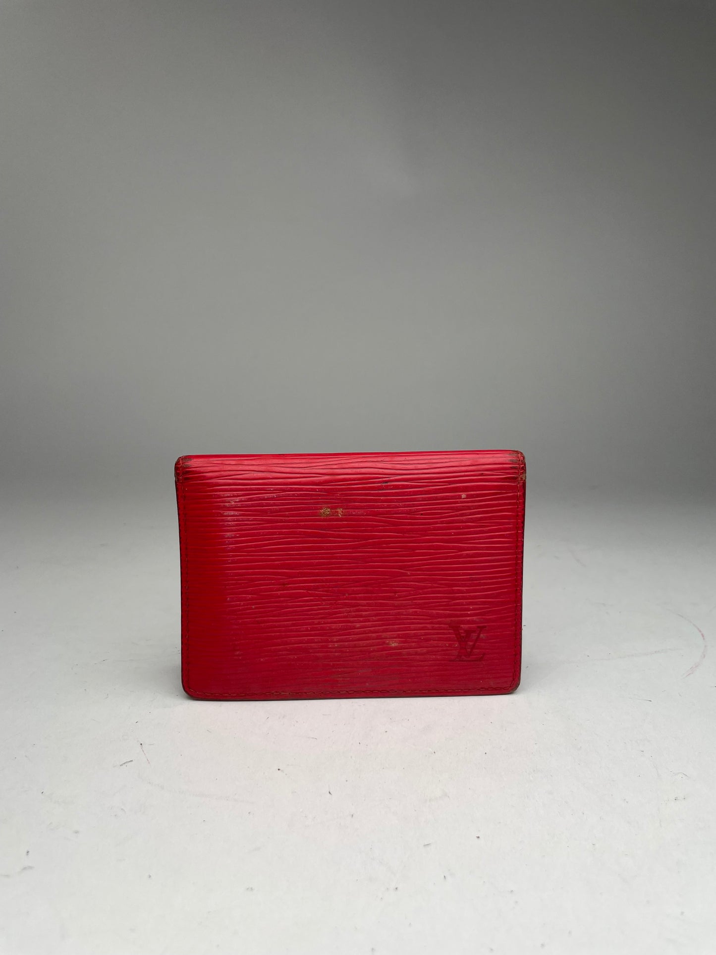 Vintage Louis Vuitton EPI leather Card Holder Red