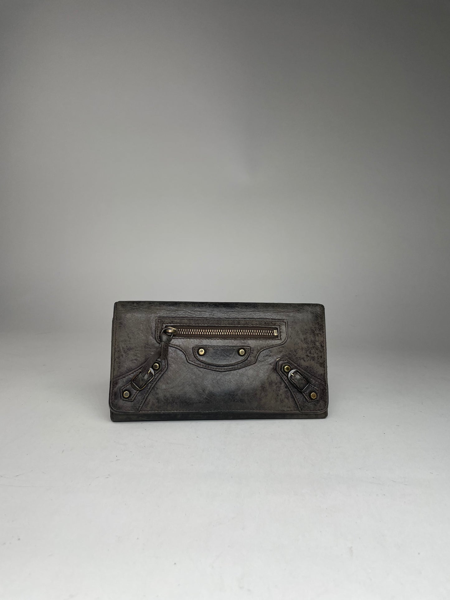 Vintage Balenciaga Leather City Wallet Anthracite