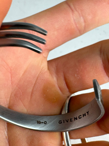 Vintage  Givenchy Steel Fork bracelet silver