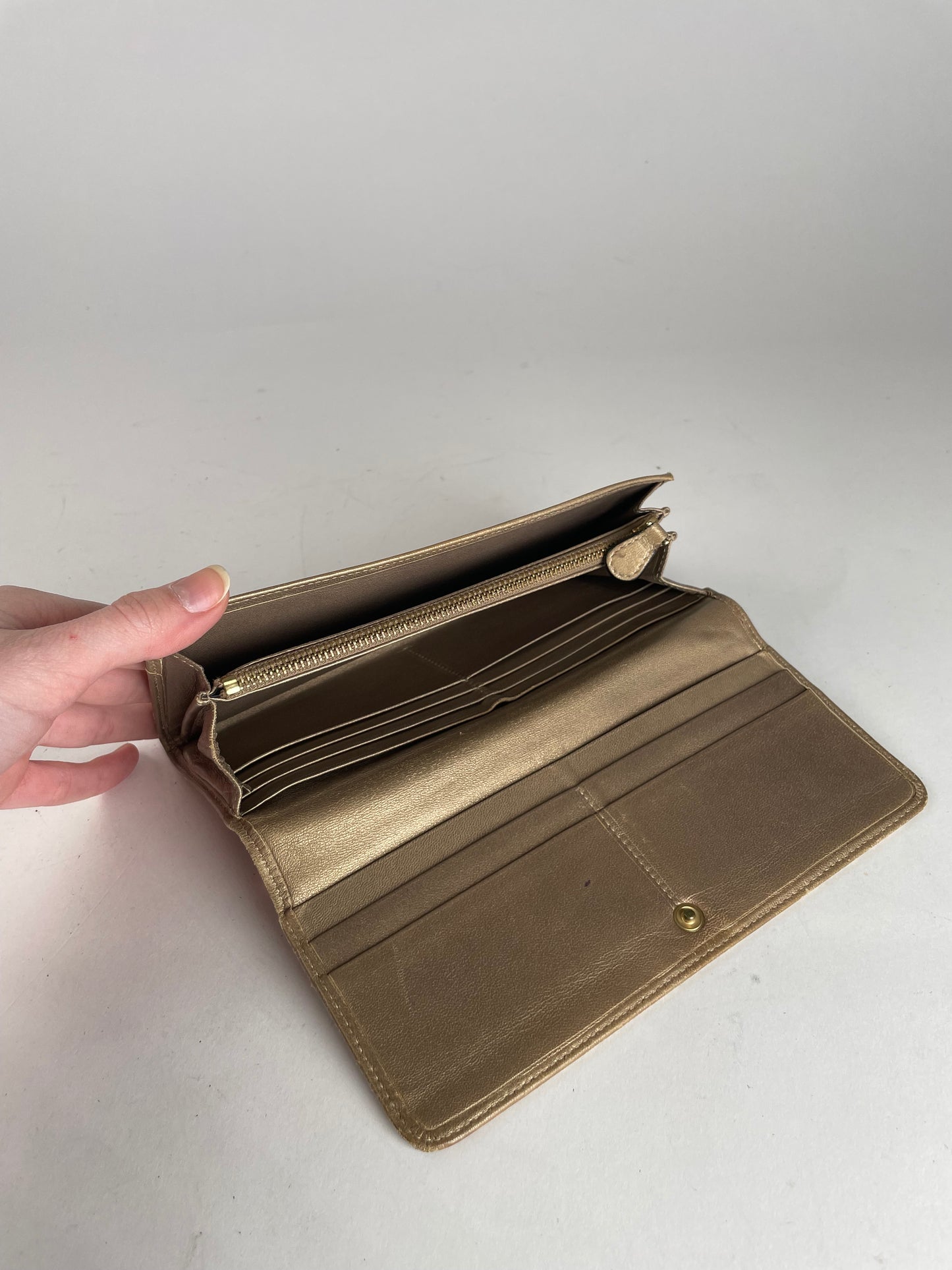 Vintage Loewe Madrid Puzzle Leather Wallet Golden