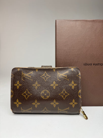 Vintage Louis Vuitton Leather Monogram Wallet Brown