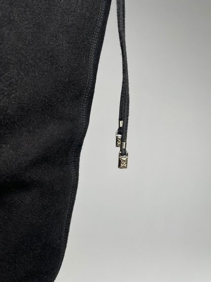 Vintage Gucci Suede Heeled Boots Black 37C