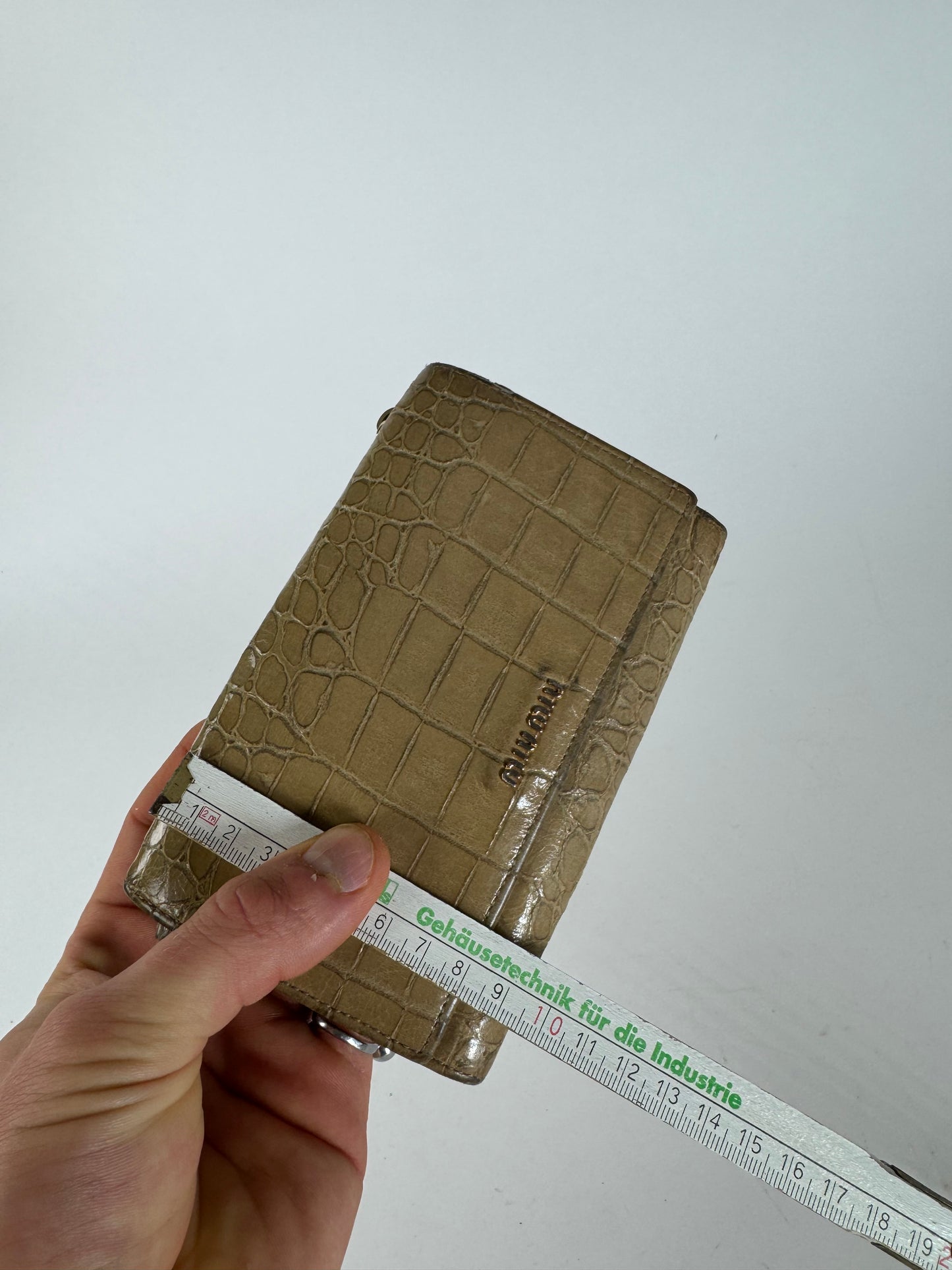 Vintage Miu Miu Leather Wallet beige