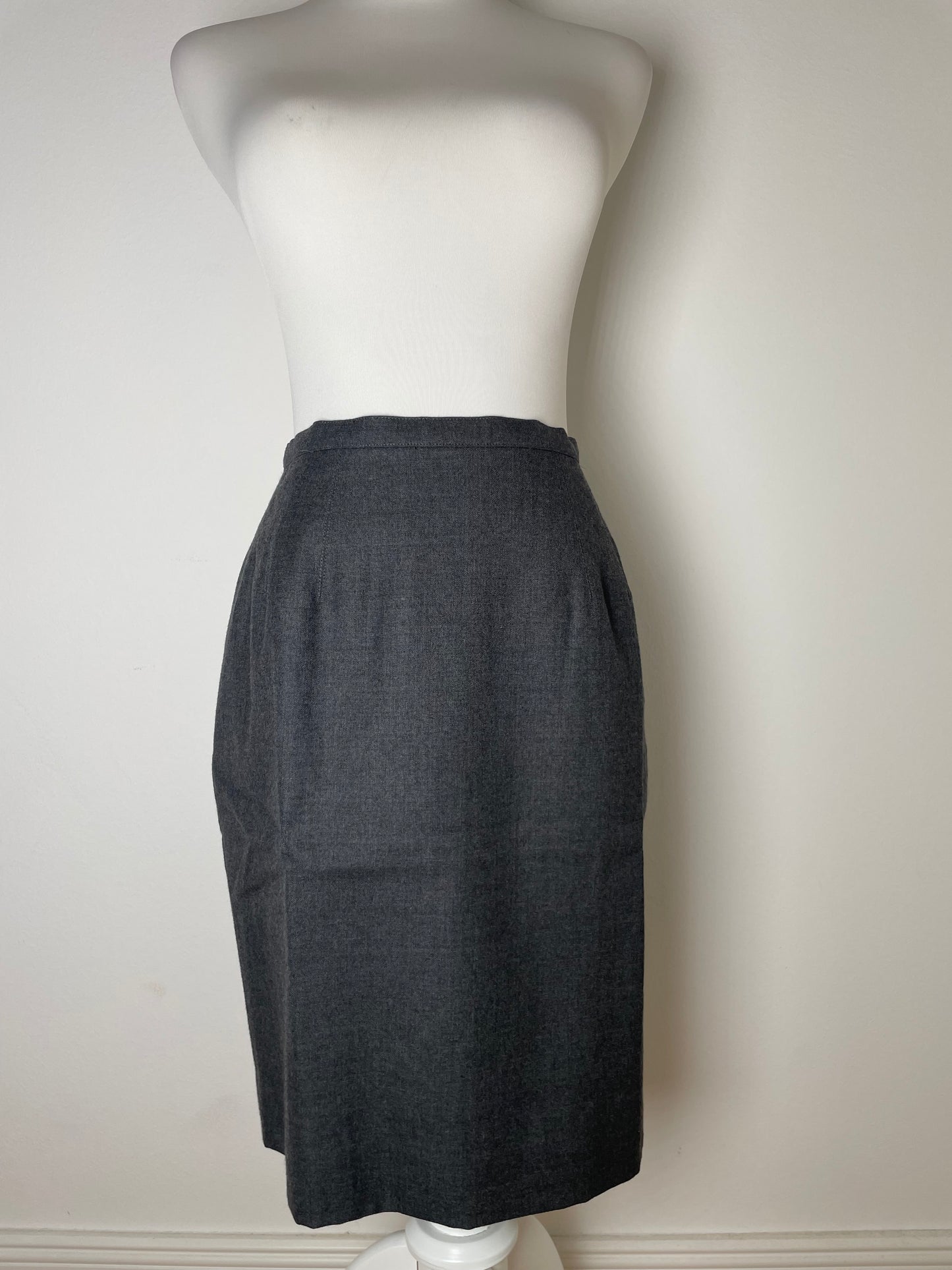 Vintage Dior Wool Skirt Grey 38/M